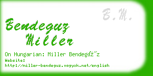 bendeguz miller business card